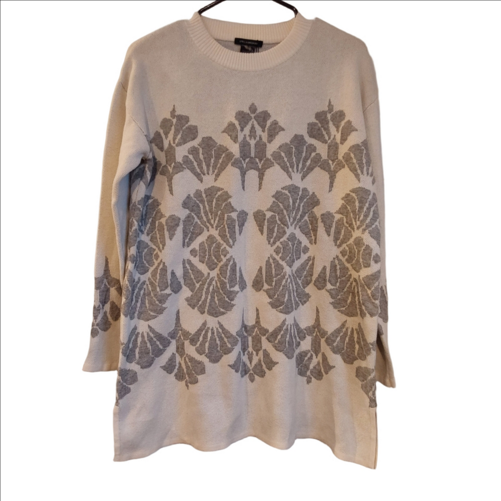 Stella Carakasi White & Gray Eye Candy Sweater S/M